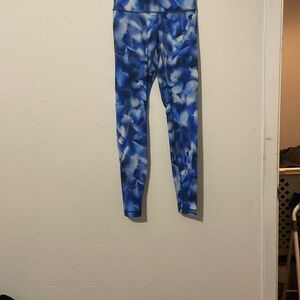 Blue and White Patterned Leggings LULULEMON